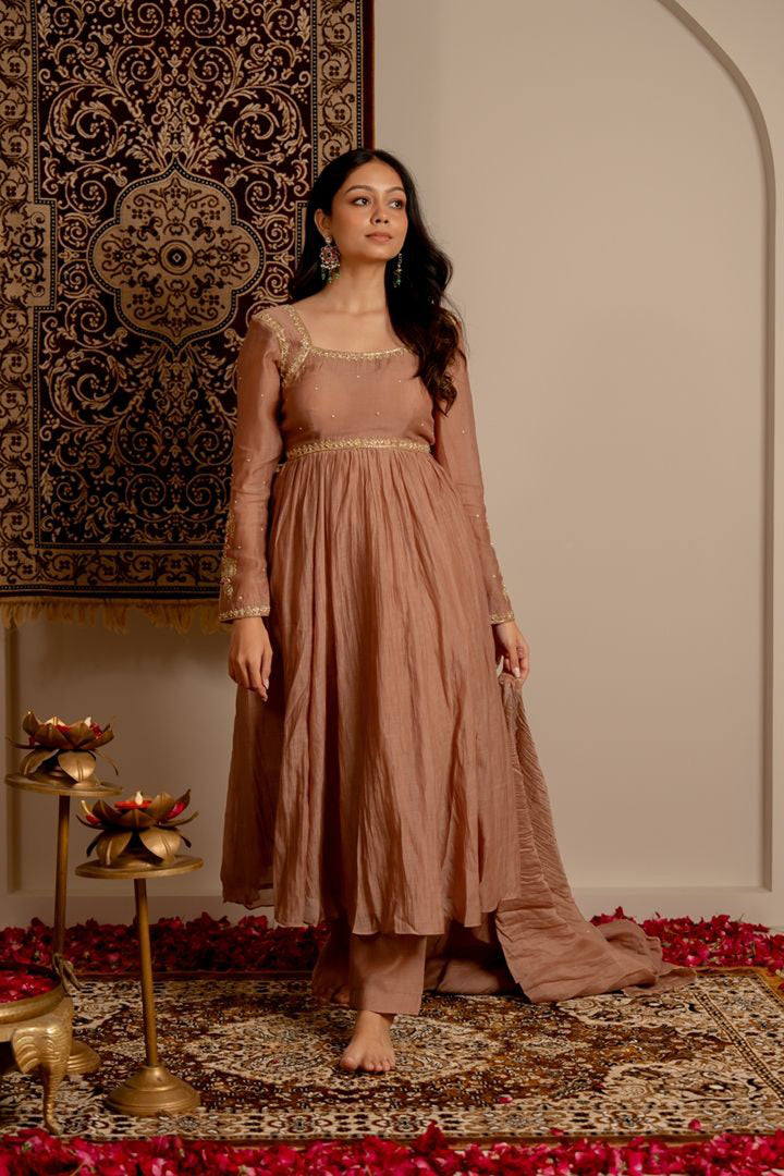 Nude Cola Anarkali Suit Set