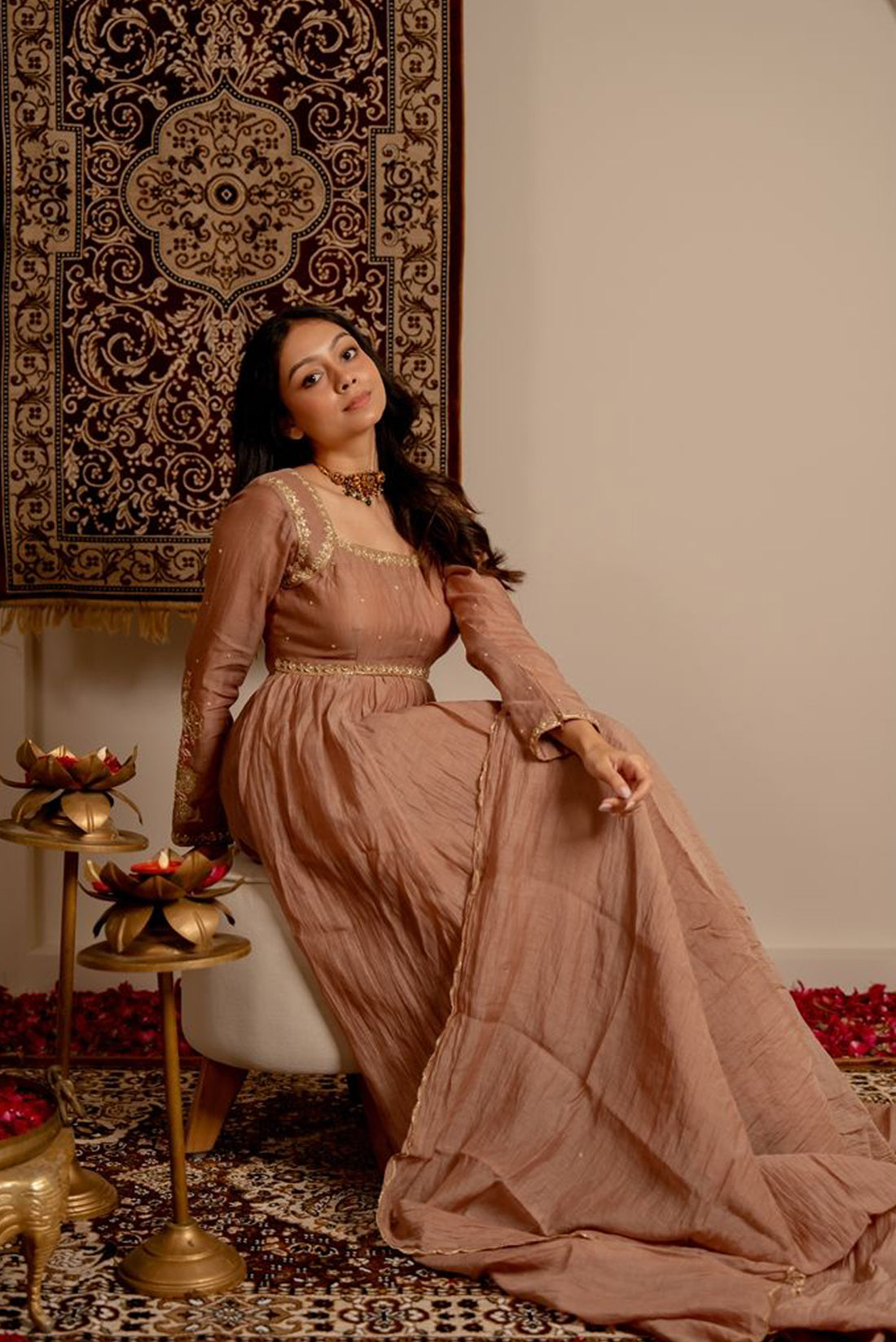 Nude Cola Anarkali Suit Set
