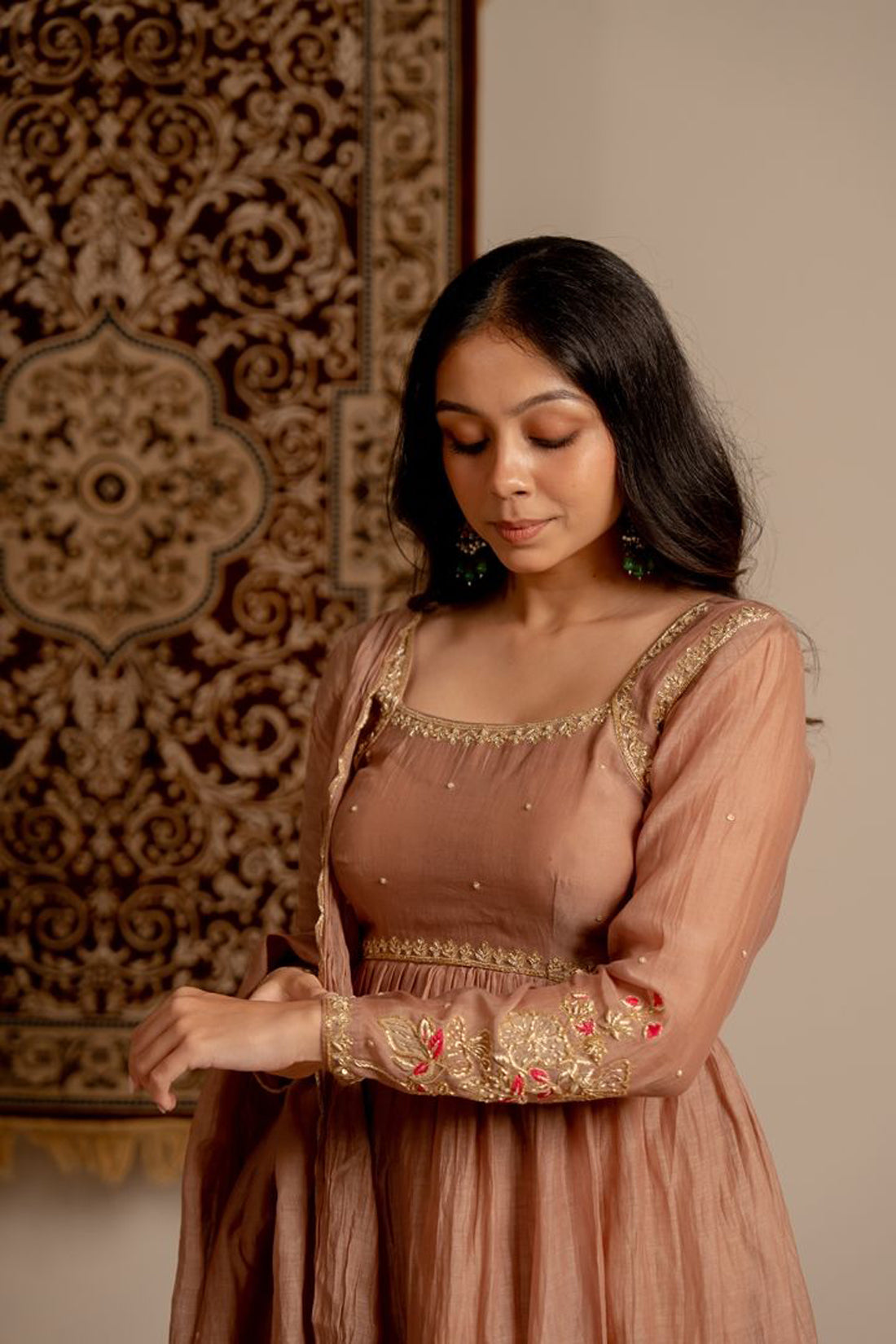 Nude Cola Anarkali Suit Set
