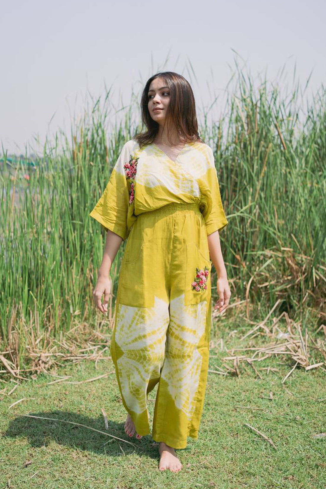 Yellow Shibori Jumpsuit