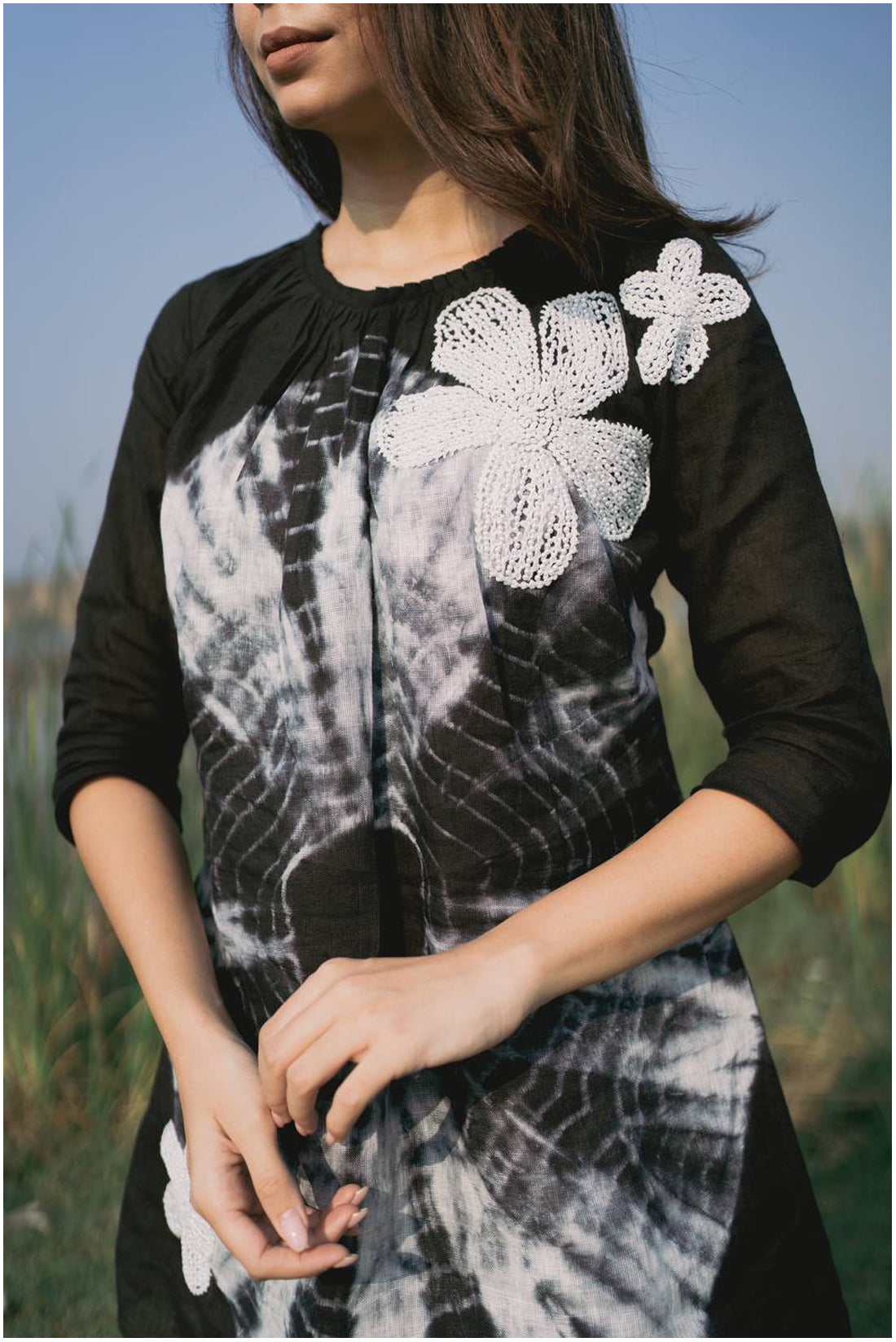 Black Shibori Co-ord Set