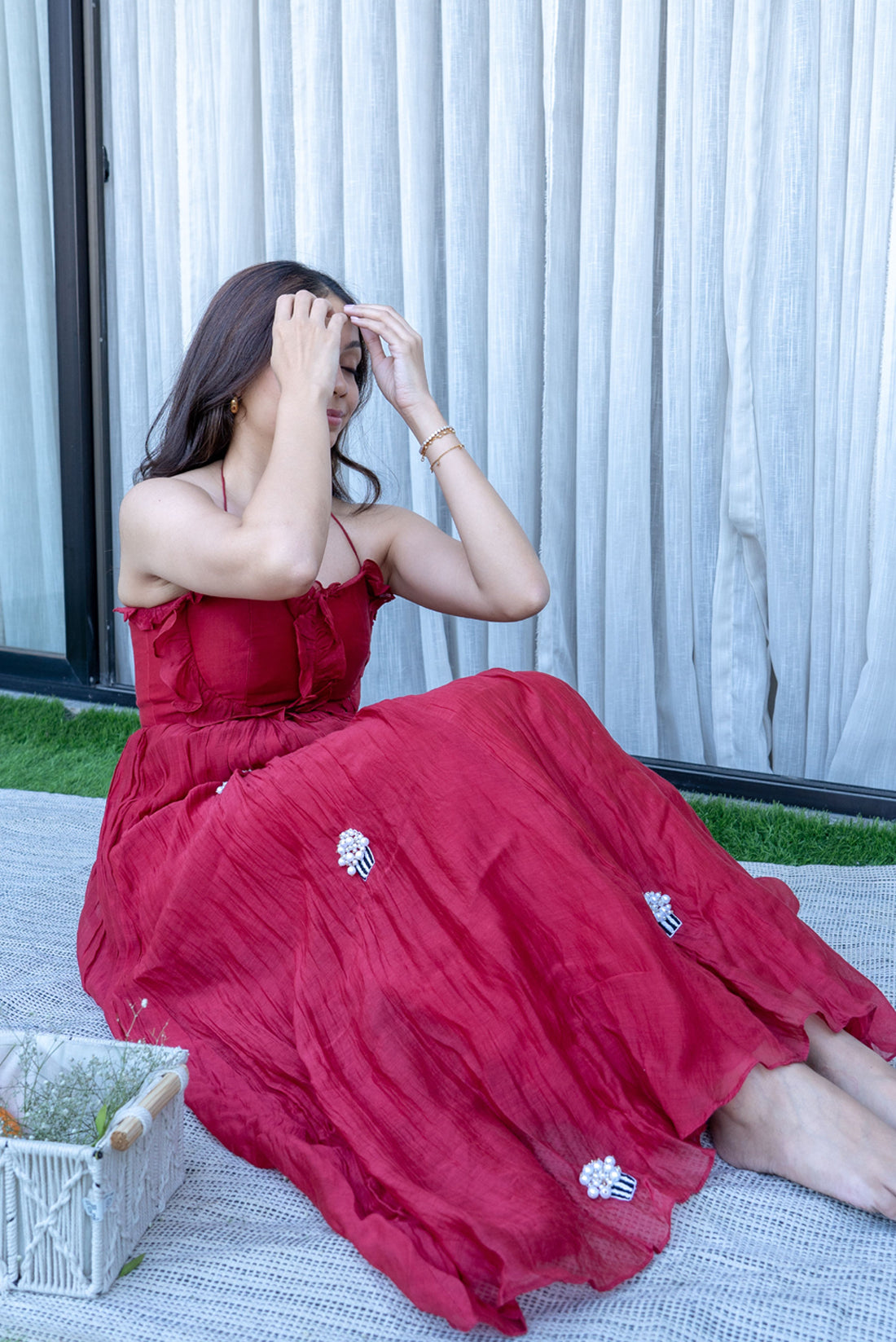 Red Popcorn Dress