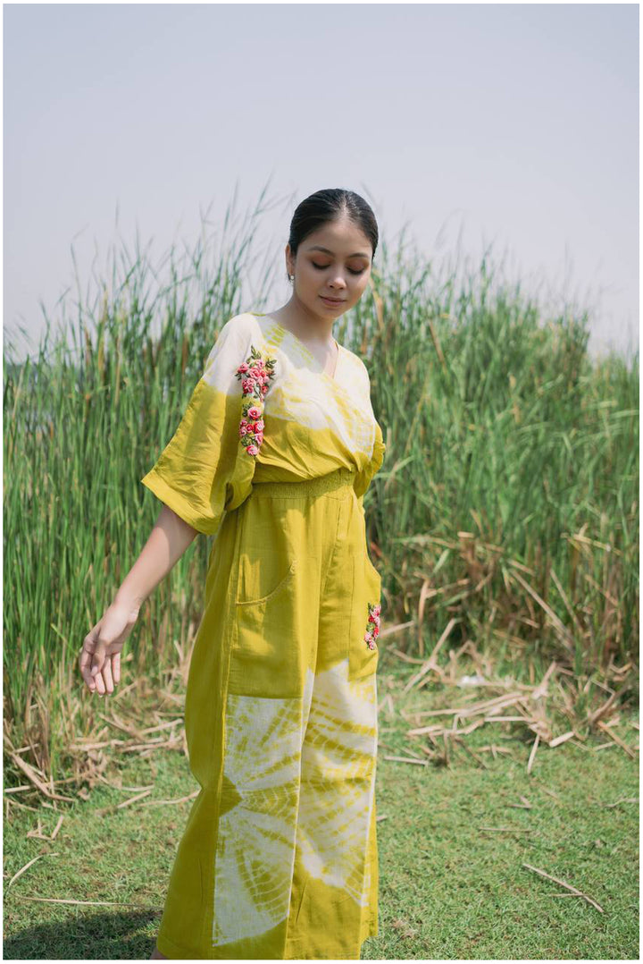 Yellow Shibori Jumpsuit