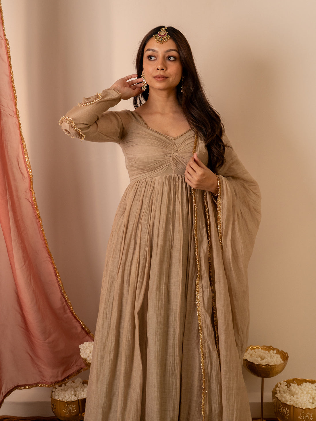Chalak Beige Gown