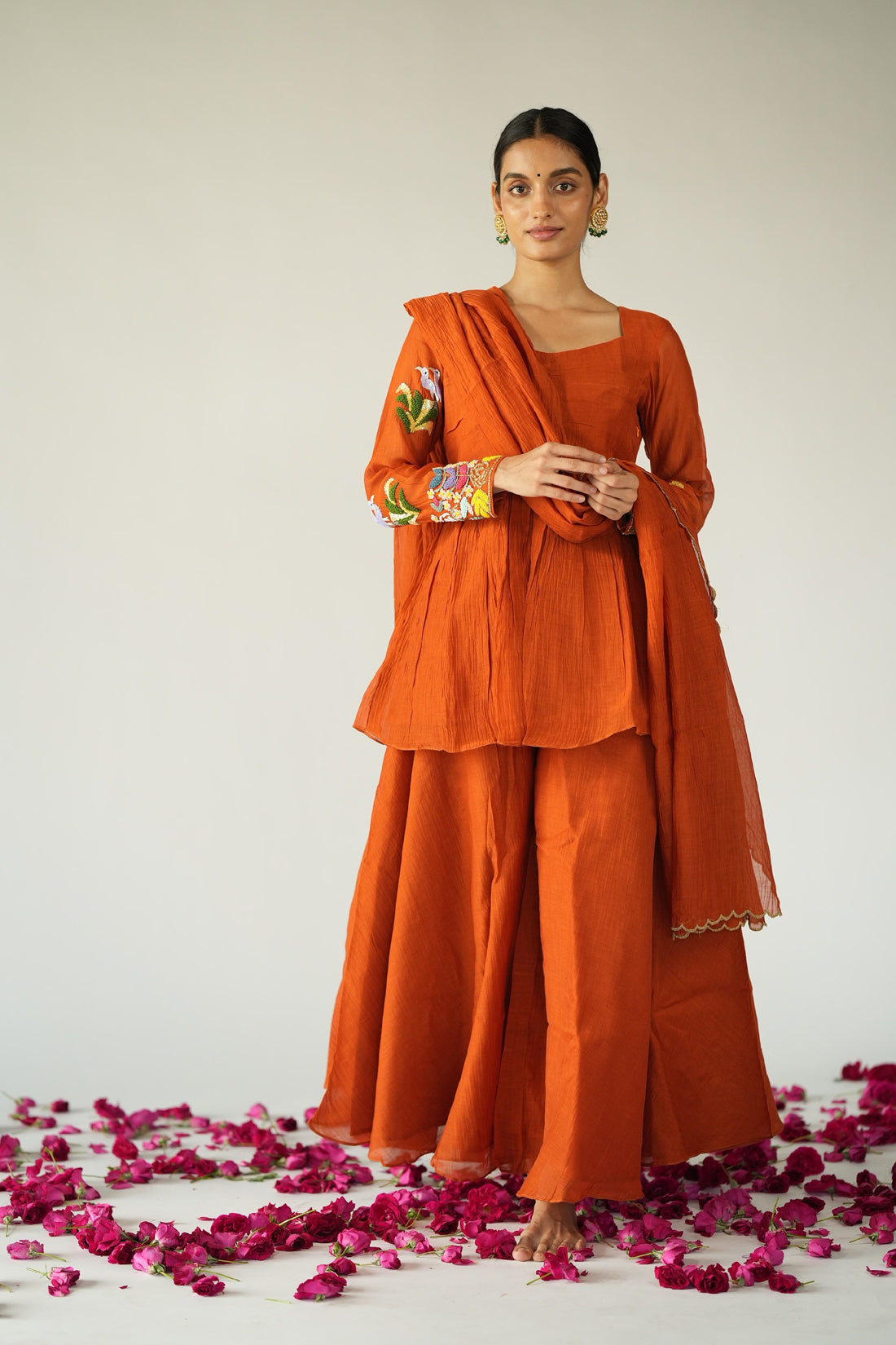 Pumpkin Orange Plazzo Set