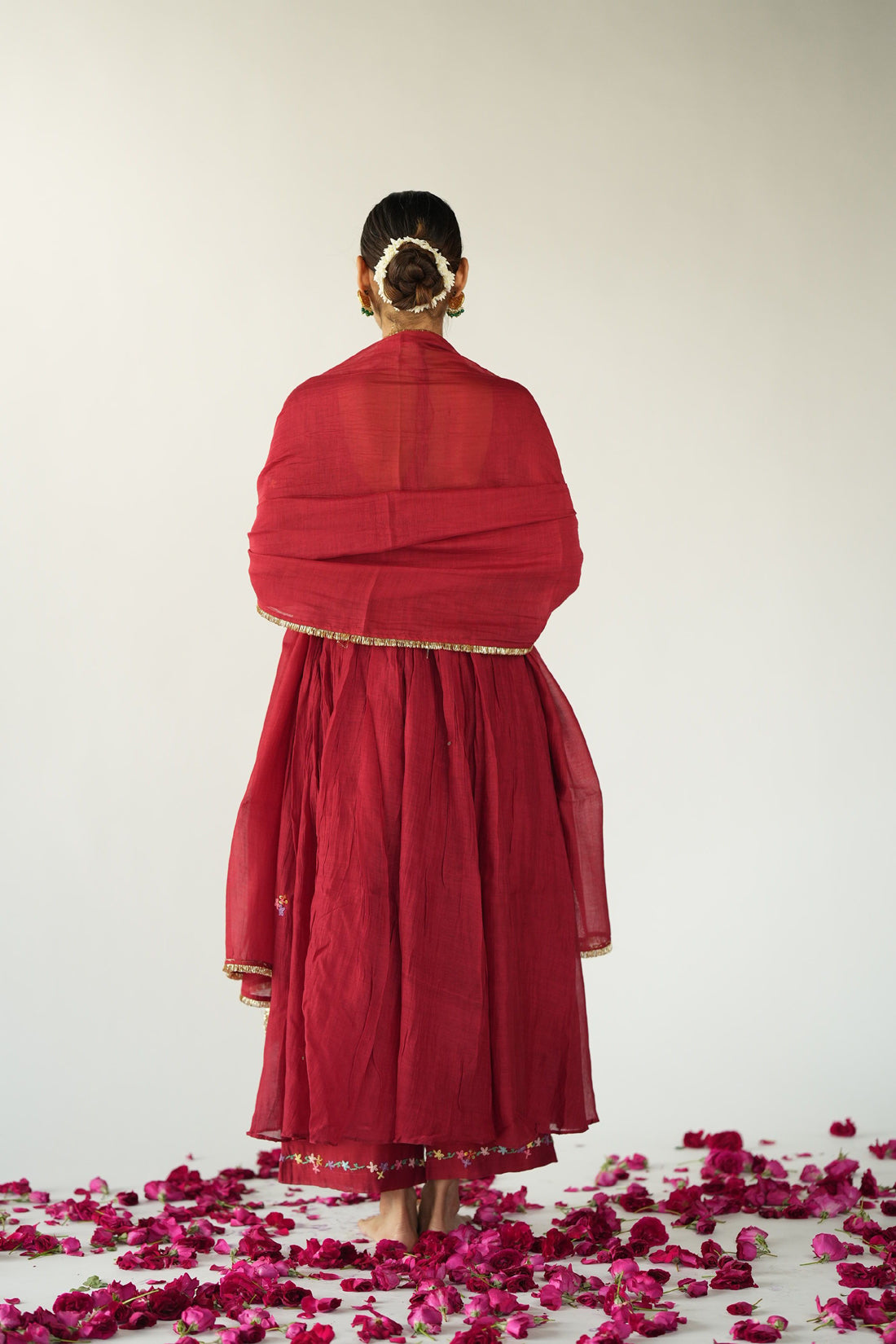 Cherry Red Anarkali Dress