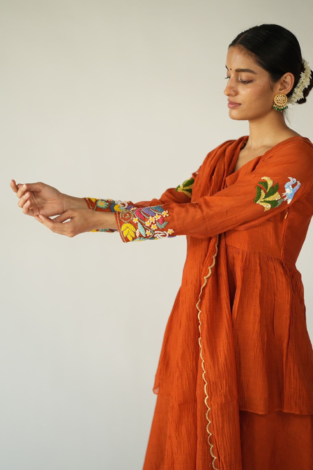 Pumpkin Orange Plazzo Set