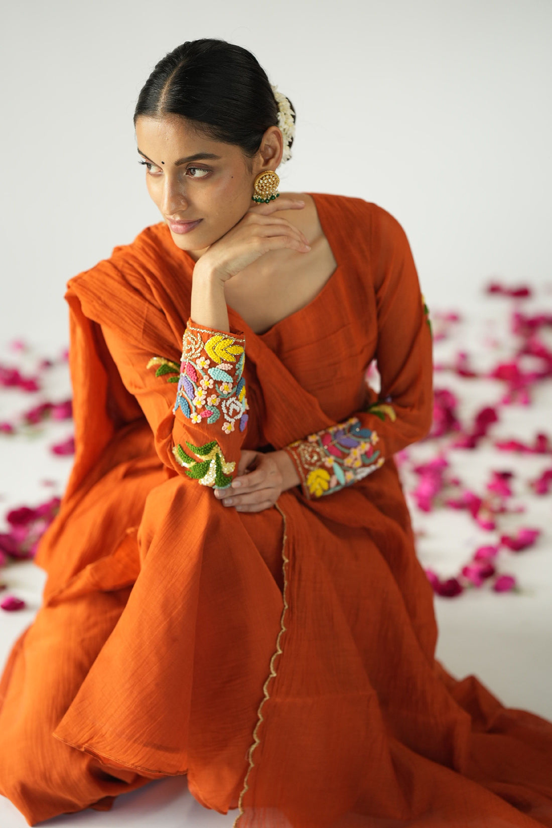 Pumpkin Orange Plazzo Set