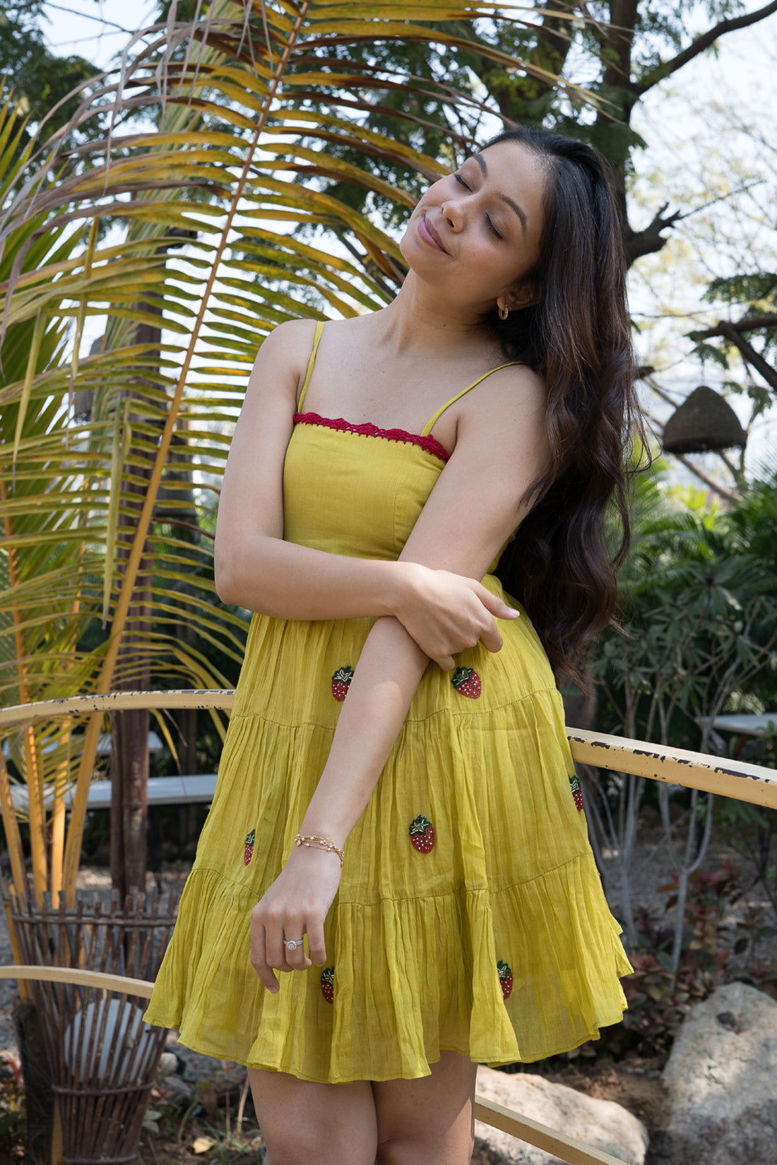 Strawberry Garden Mull Dress