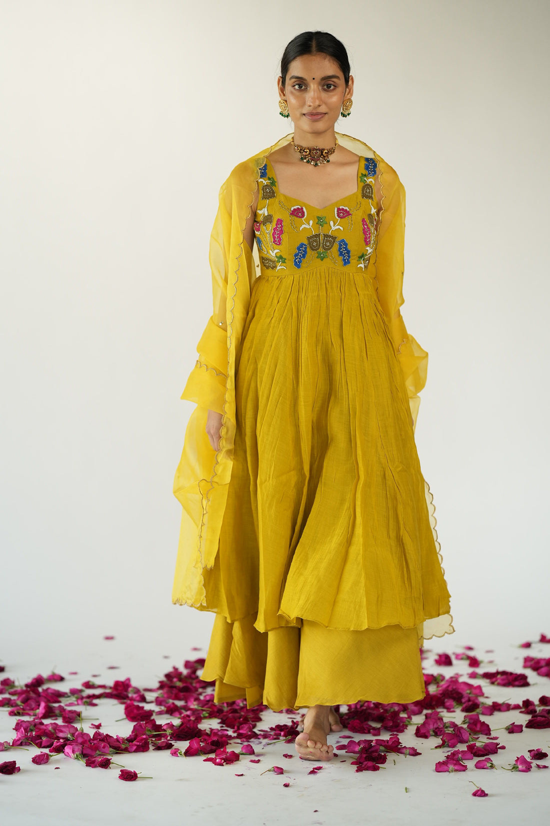 Yellow Kurta And Plazzo Set