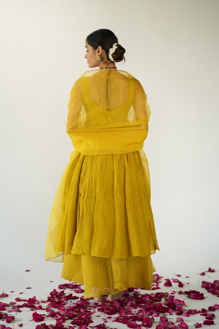 Yellow Kurta And Plazzo Set