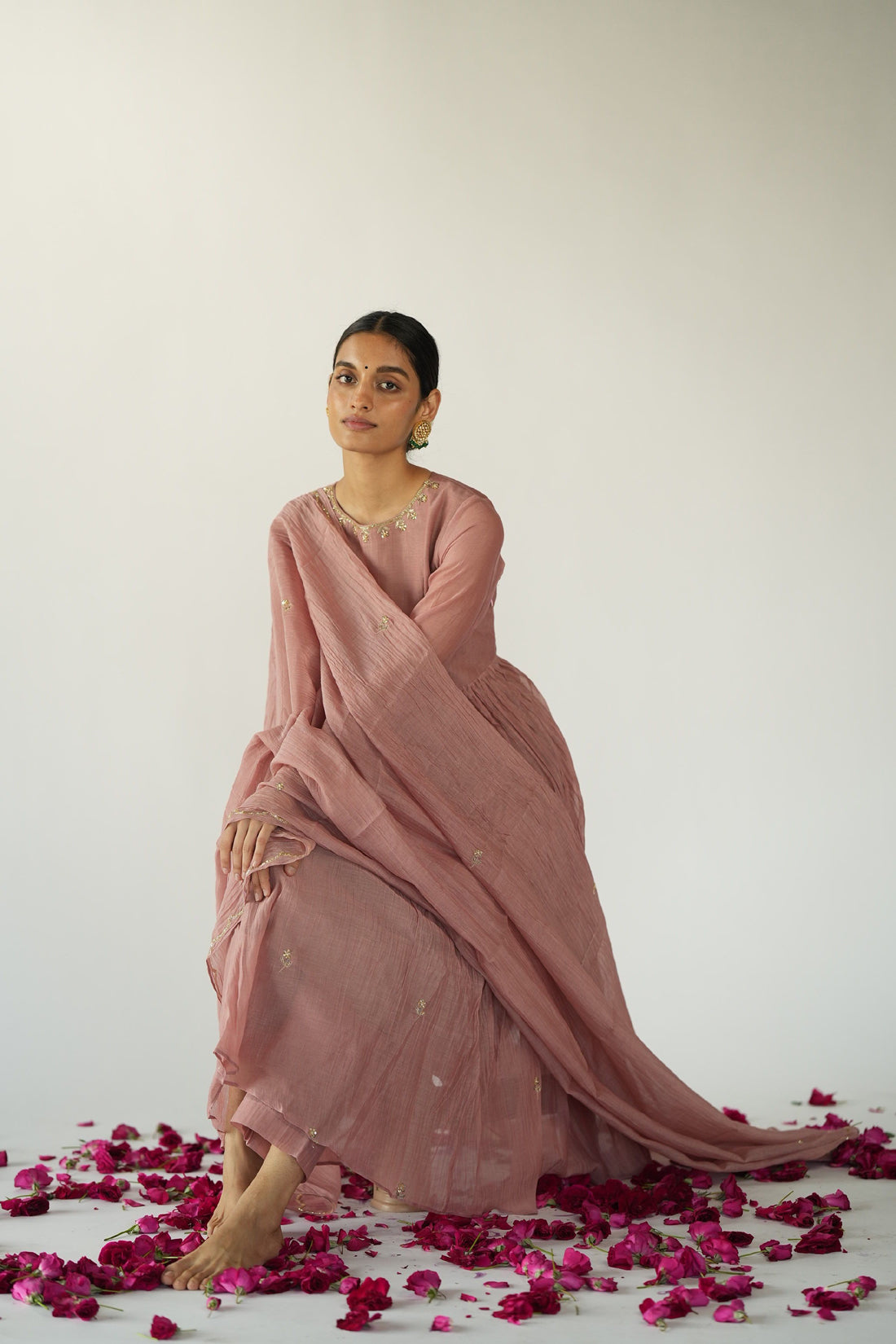 Puce Kurta And Pant Set