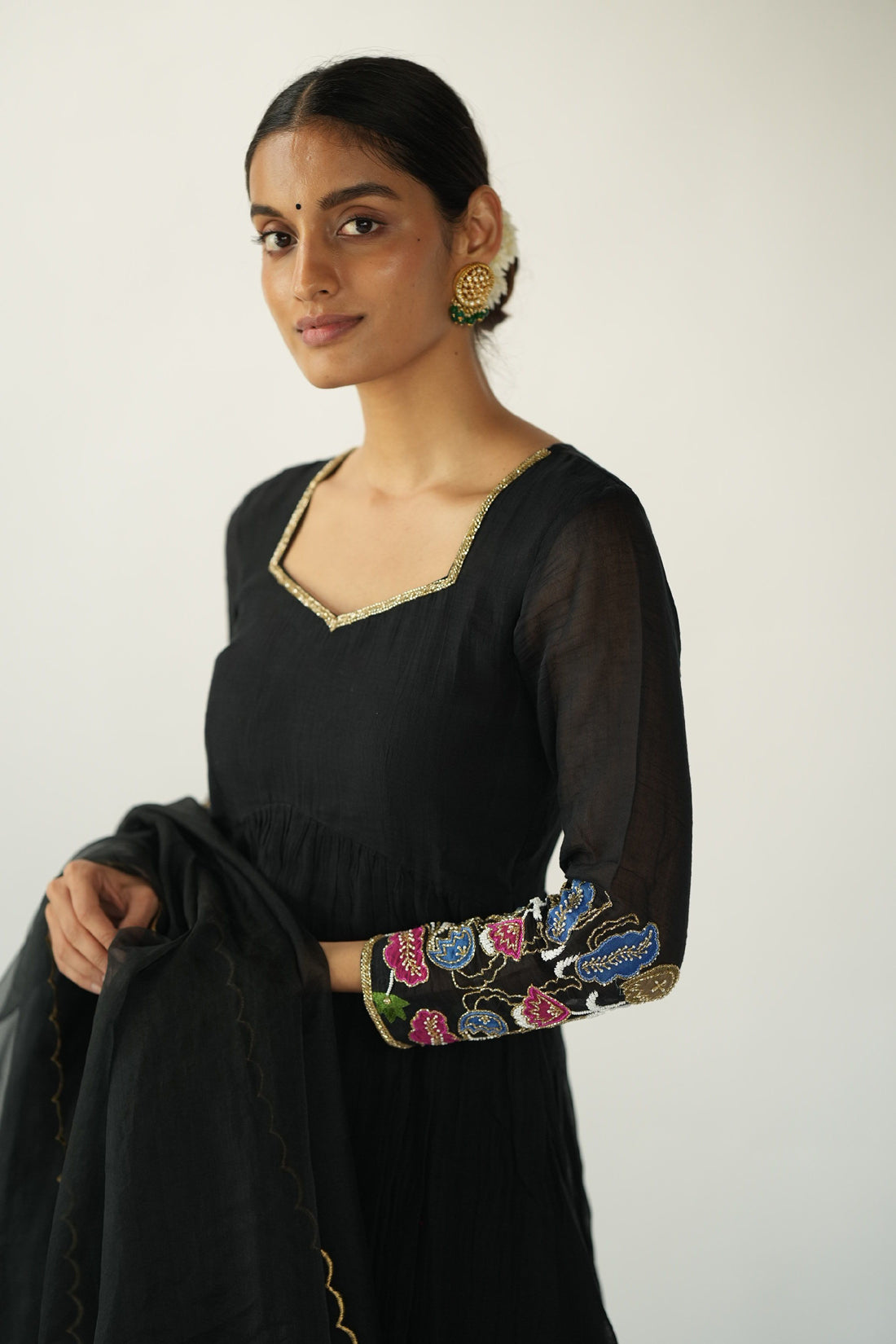 Multi Shaded Patch Kurta Pants Set