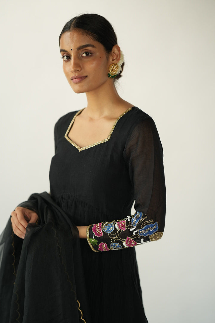 Multi Shaded Patch Kurta Pants Set