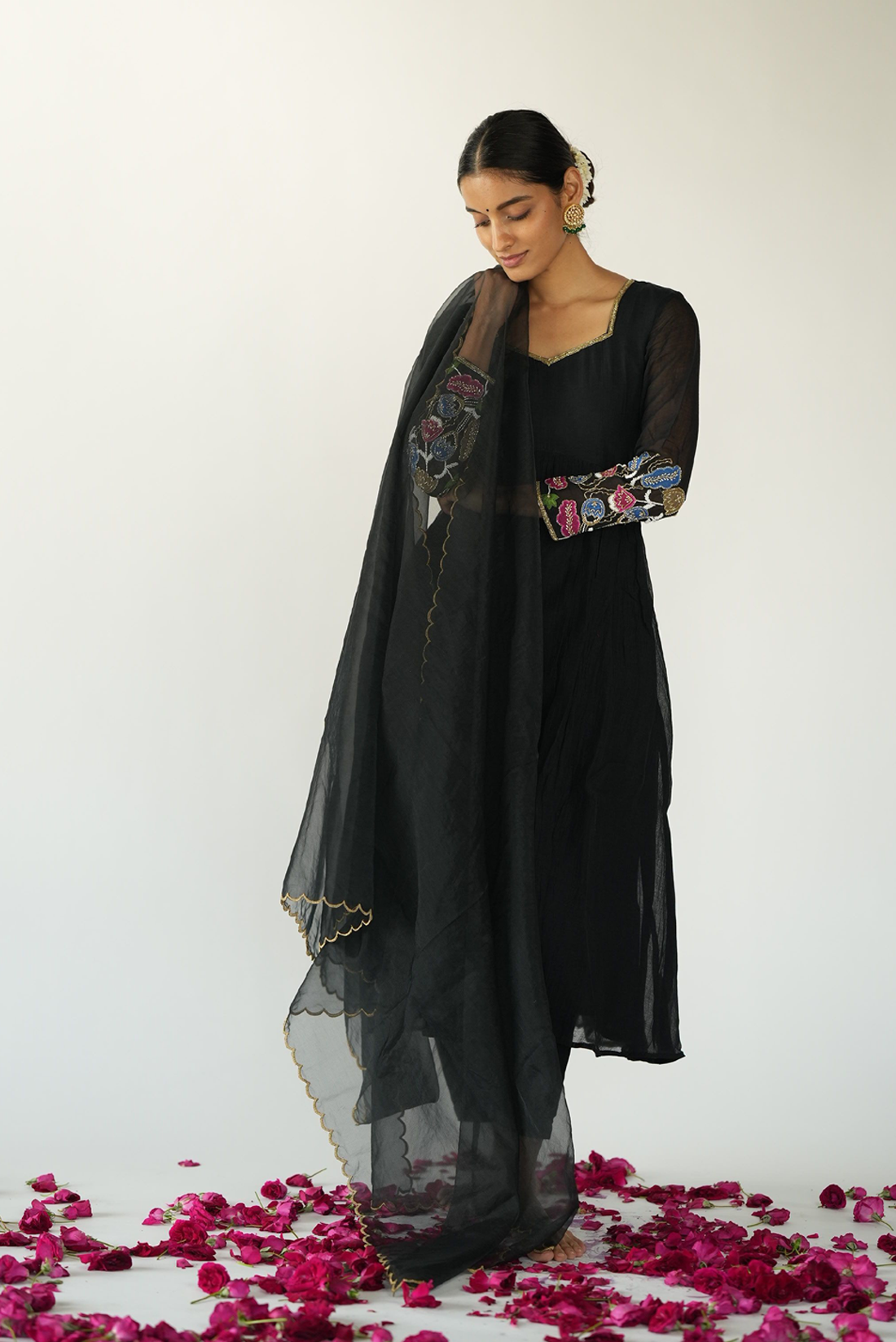 Multi Shaded Patch Kurta Pants Set